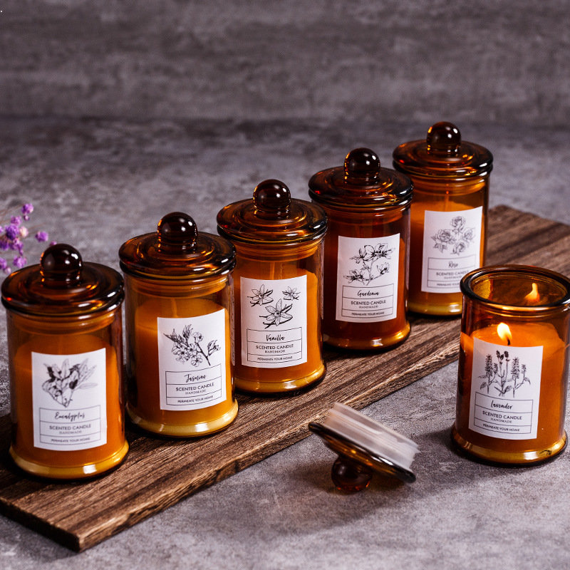 Soy Candle Fragrance Oil - 빈티지 유리 항아리 향기로운 양초 에센셜