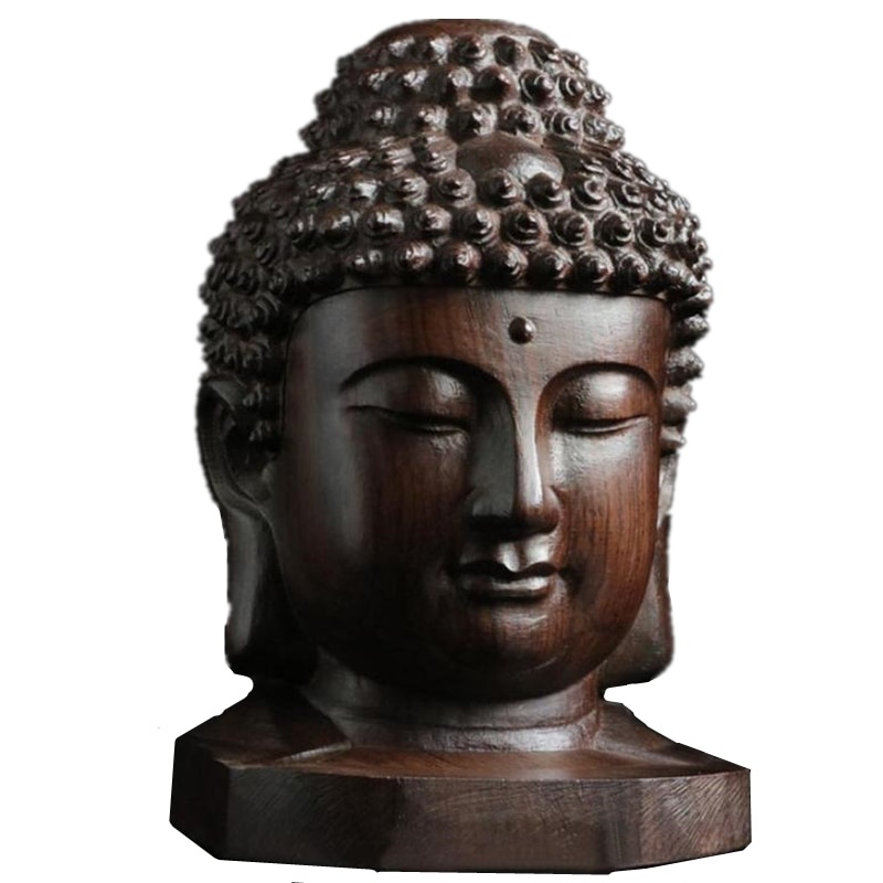 Art Craft India - 1/2pcs 나무 석가모니 동상 6cm 크리