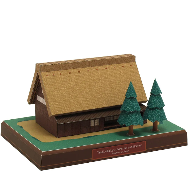 Art Craft Building - 일본 오두막 가쇼즈쿠리 미니 3D 종이