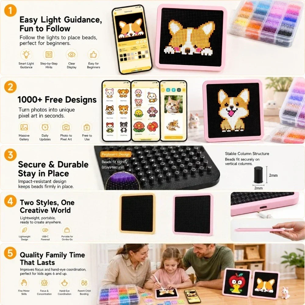 스마트 LED 비즈 아트 보드 (앱 패턴 포함), US - Art Craft App 리뷰 및 가격