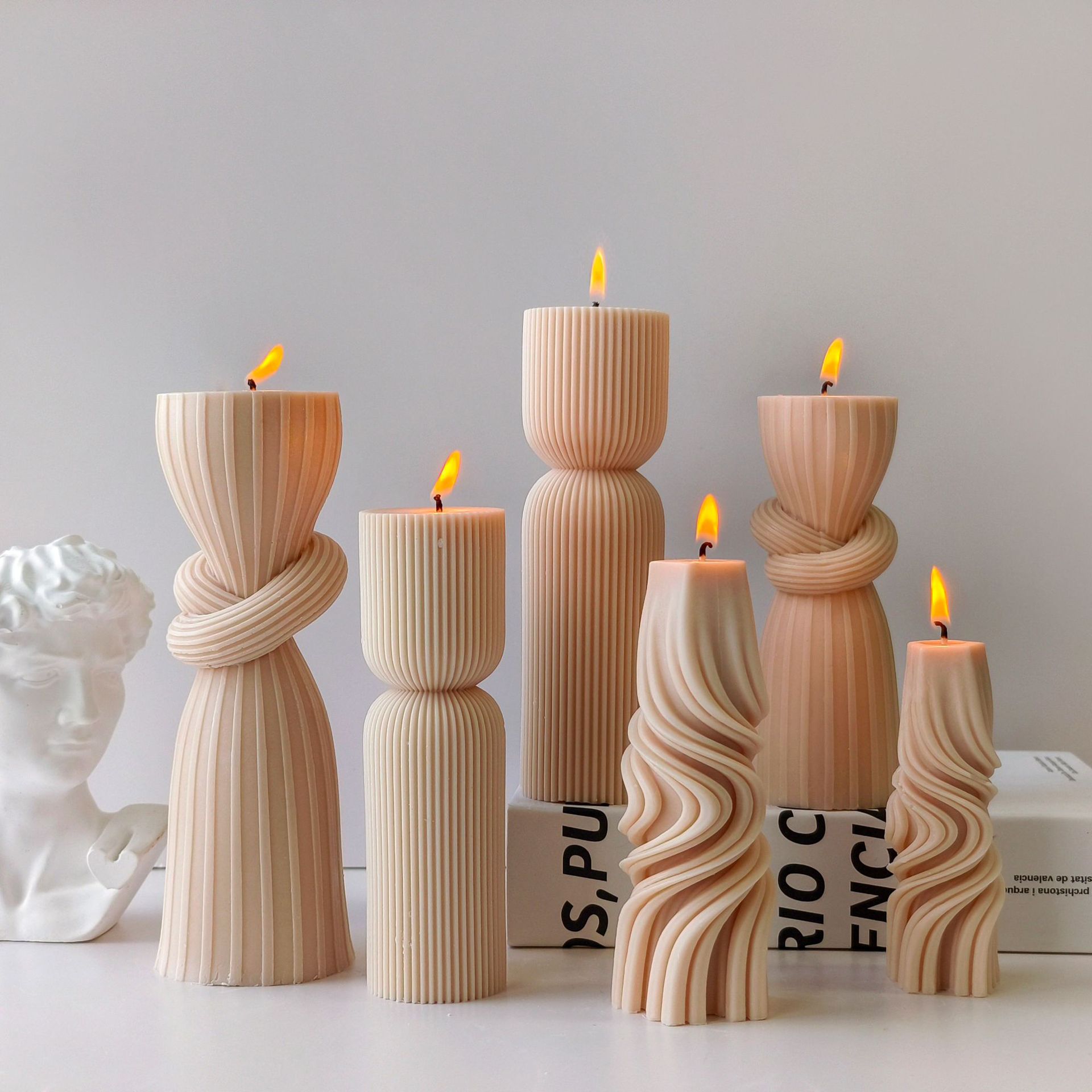 줄무늬 실린더 아로마 캔들 실리콘 몰드 DIY 기둥 석 - Soy Candle Fragrance Oil 리뷰 및 가격
