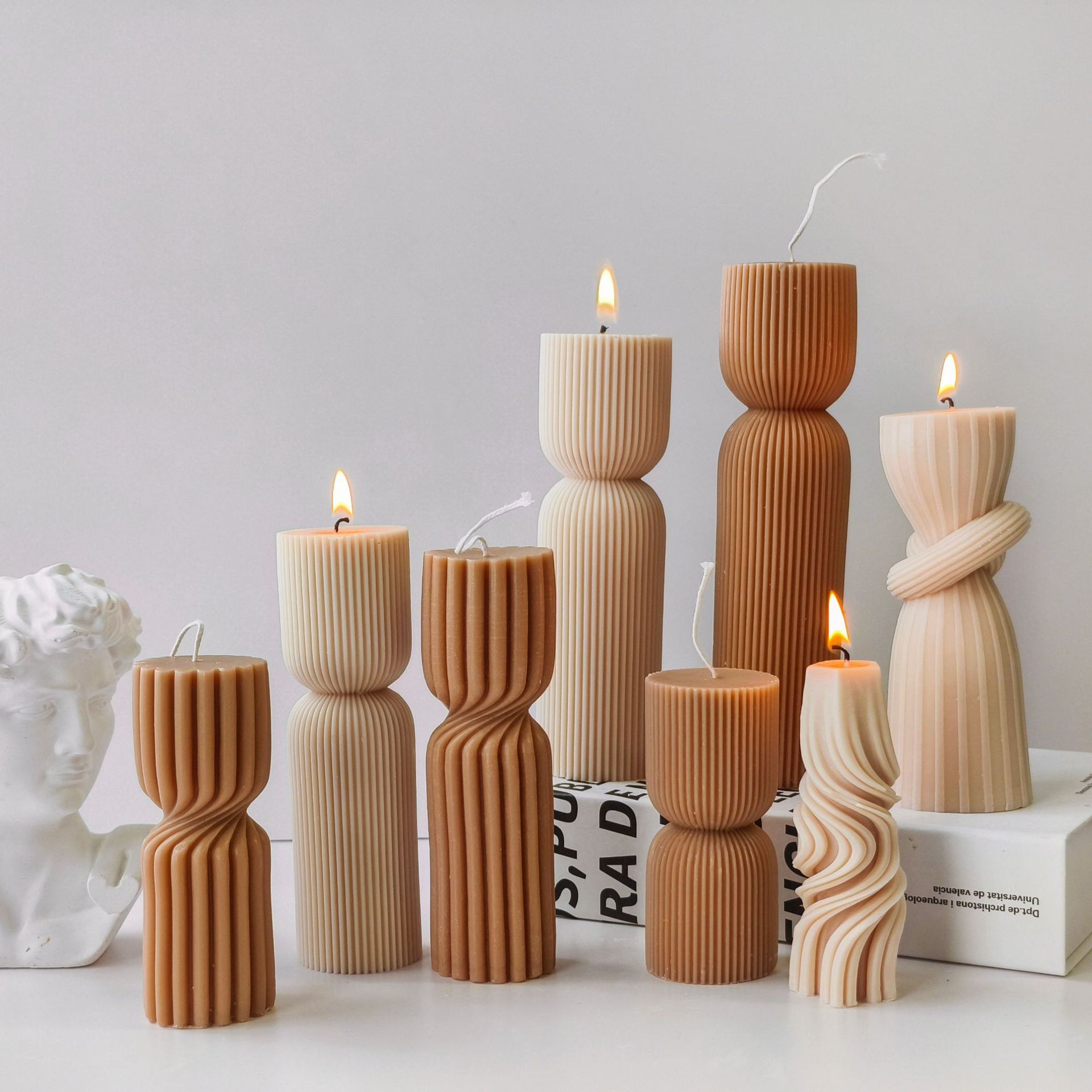 줄무늬 실린더 아로마 캔들 실리콘 몰드 DIY 기둥 석 - Soy Candle Fragrance Oil 리뷰 및 가격