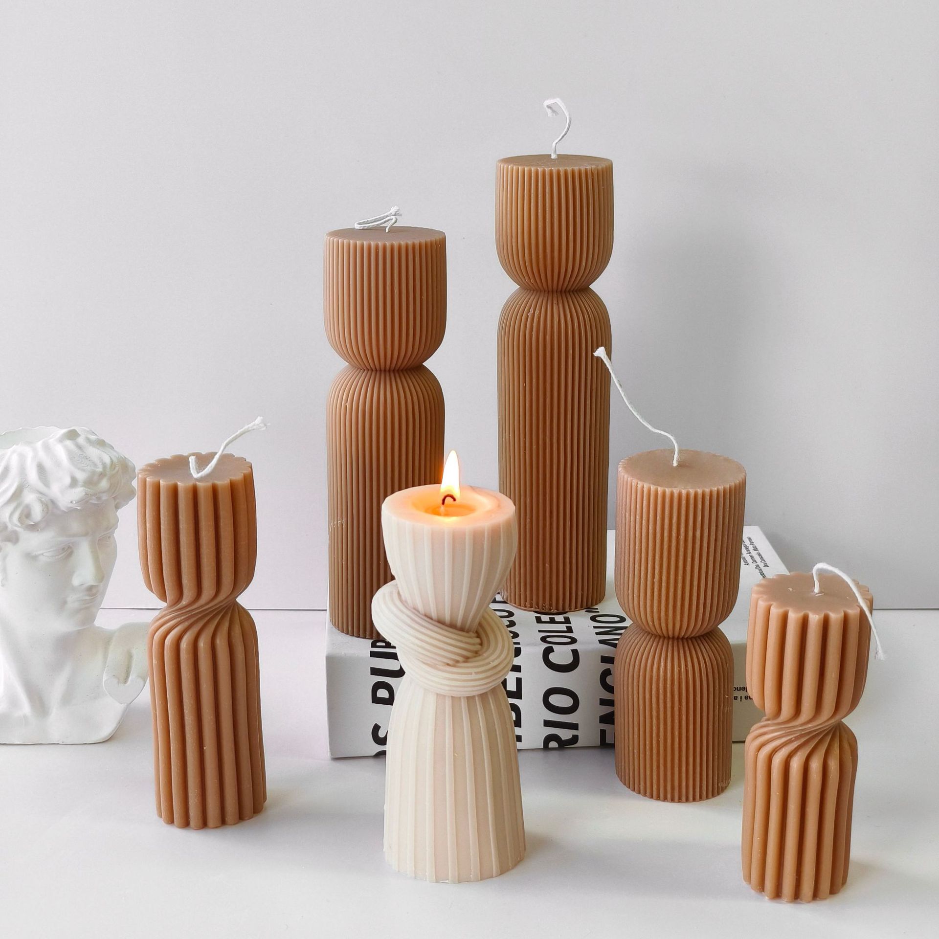 줄무늬 실린더 아로마 캔들 실리콘 몰드 DIY 기둥 석 - Soy Candle Fragrance Oil 리뷰 및 가격