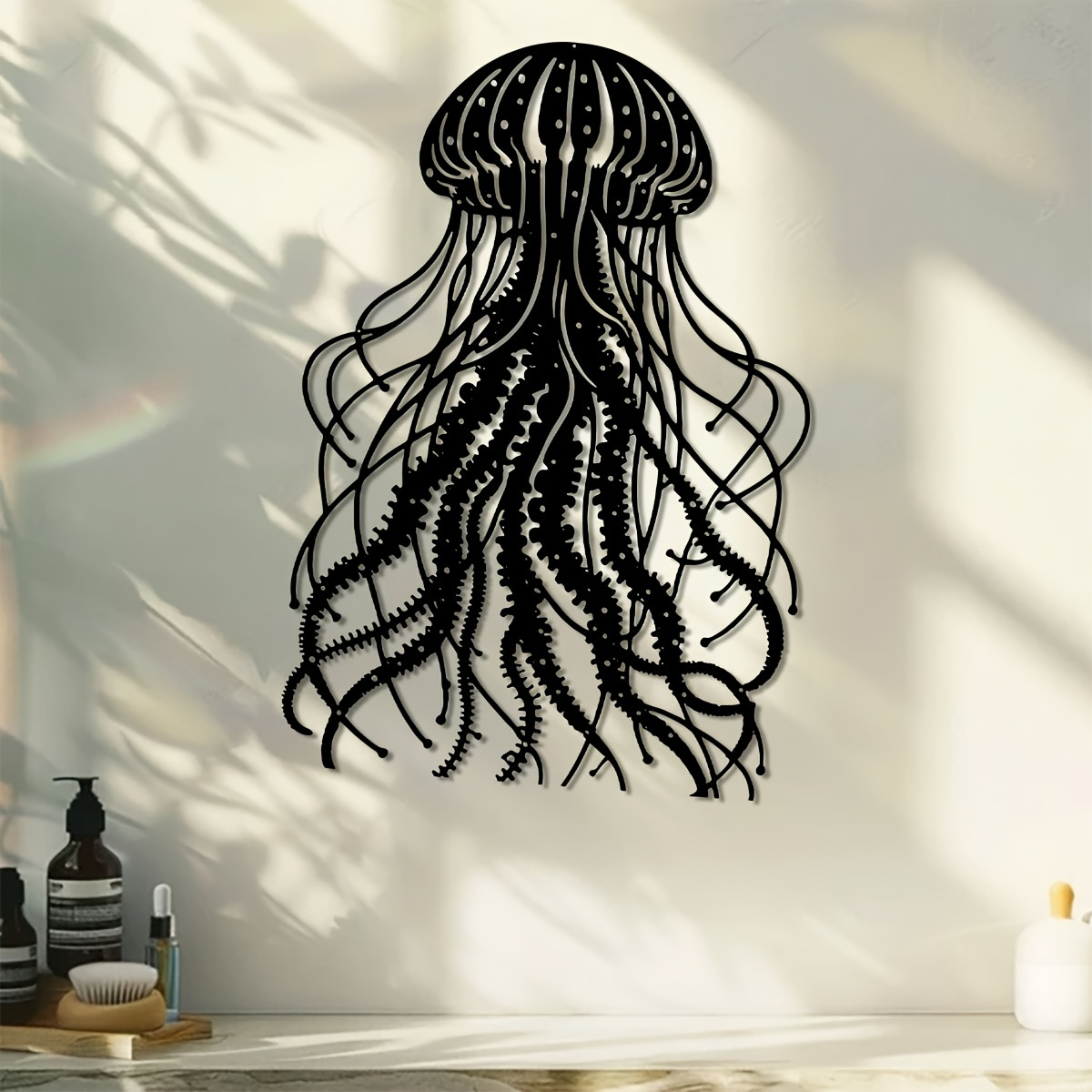 CIFBUY 금속 벽 예술 해파리 조각품 검은 철 공예 - Art Craft Jellyfish 리뷰 및 가격