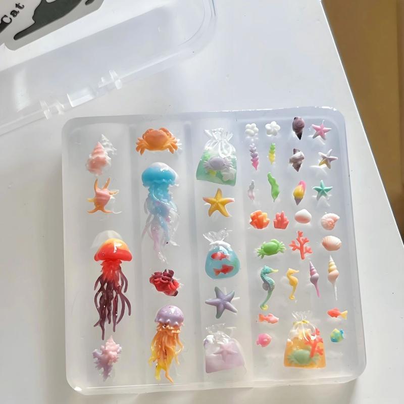 3D 오션 시리즈 실리콘 네일 몰드 DIY 네일 아트  - Art Craft Jellyfish 리뷰 및 가격