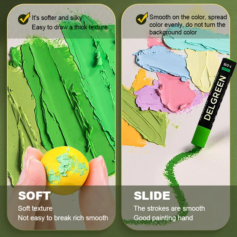 DELGREEN 아티스트 소프트 오일 파스텔 세트 전문 - Chalk Pastel Set 리뷰 및 가격