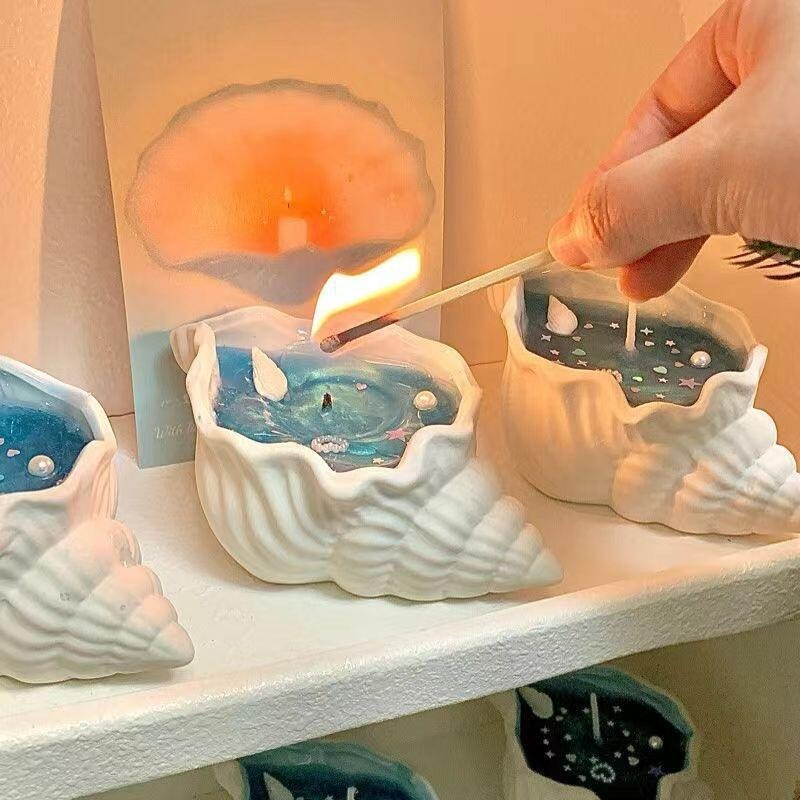 고체 에센셜 오일 왁스 멜트, 독창적인 조개 모양 양초 - Soy Candle Fragrance Oil 리뷰 및 가격