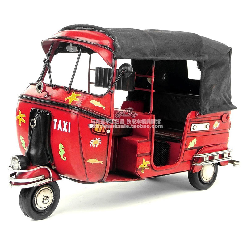 빈티지 철 예술 동남 아시아 인도 Tuktuk 택시 세 - Art Craft India 리뷰 및 가격